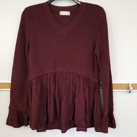 Burgundy Sweater. Altar'd state Top - Picture 1 of 5